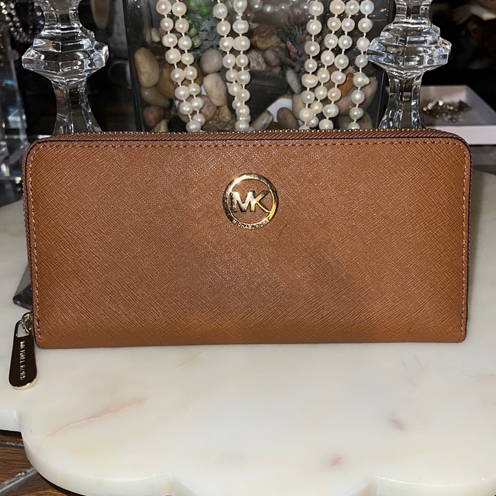 MK Saffiano Leather Wallet
